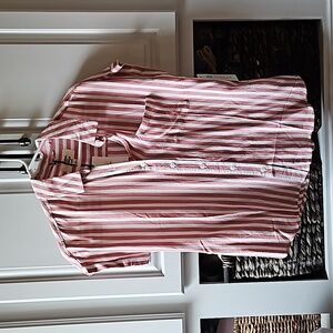 Rolled Sleeve Button Front Blouse NWT